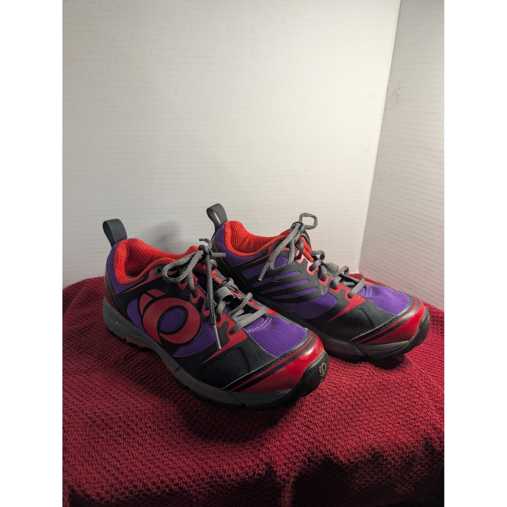 Pearl Izumi Cycling Shoes Women 40 Purple Red X-Alp Mountain Bike Spin Sneaker